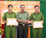 2 tập thể thuộc Công an tỉnh Vĩnh Long được khen thưởng